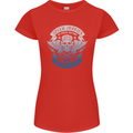 High Speed Junkies Biker Mortorcycle Womens Petite Cut T-Shirt Red