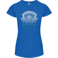 High Speed Junkies Biker Mortorcycle Womens Petite Cut T-Shirt Royal Blue