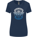 High Speed Junkies Biker Mortorcycle Womens Wider Cut T-Shirt Navy Blue