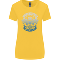 High Speed Junkies Biker Mortorcycle Womens Wider Cut T-Shirt Yellow