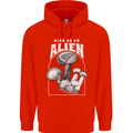 High as An Alien Magic Mushrooms LSD Trippy Childrens Kids Hoodie Bright Red