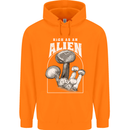 High as An Alien Magic Mushrooms LSD Trippy Childrens Kids Hoodie Orange