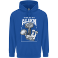 High as An Alien Magic Mushrooms LSD Trippy Childrens Kids Hoodie Royal Blue
