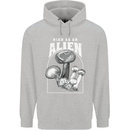 High as An Alien Magic Mushrooms LSD Trippy Childrens Kids Hoodie Sports Grey