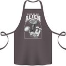 High as An Alien Magic Mushrooms LSD Trippy Cotton Apron 100% Organic Dark Grey