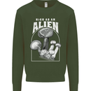 High as An Alien Magic Mushrooms LSD Trippy Kids Sweatshirt Jumper Forest Green