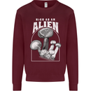 High as An Alien Magic Mushrooms LSD Trippy Kids Sweatshirt Jumper Maroon