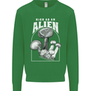 High as An Alien Magic Mushrooms LSD Trippy Mens Sweatshirt Jumper Irish Green