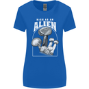 High as An Alien Magic Mushrooms LSD Trippy Womens Wider Cut T-Shirt Royal Blue