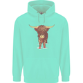 Highland Cattle Cow Scotland Scottish Childrens Kids Hoodie Peppermint