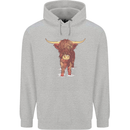 Highland Cattle Cow Scotland Scottish Childrens Kids Hoodie Sports Grey