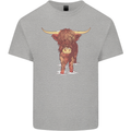 Highland Cattle Cow Scotland Scottish Kids T-Shirt Childrens Sports Grey