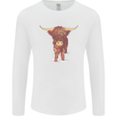 Highland Cattle Cow Scotland Scottish Mens Long Sleeve T-Shirt White