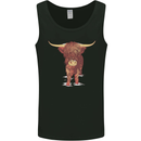 Highland Cattle Cow Scotland Scottish Mens Vest Tank Top Black