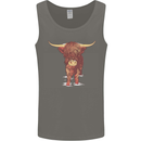 Highland Cattle Cow Scotland Scottish Mens Vest Tank Top Charcoal