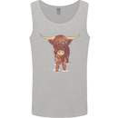 Highland Cattle Cow Scotland Scottish Mens Vest Tank Top Sports Grey