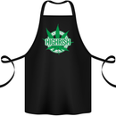 Highrish St. Patrick's Day Weed Drugs Funny Cotton Apron 100% Organic Black