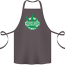 Highrish St. Patrick's Day Weed Drugs Funny Cotton Apron 100% Organic Dark Grey