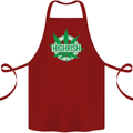 Highrish St. Patrick's Day Weed Drugs Funny Cotton Apron 100% Organic Maroon