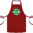 Highrish St. Patrick's Day Weed Drugs Funny Cotton Apron 100% Organic Maroon