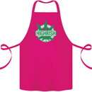 Highrish St. Patrick's Day Weed Drugs Funny Cotton Apron 100% Organic Pink