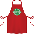 Highrish St. Patrick's Day Weed Drugs Funny Cotton Apron 100% Organic Red