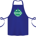 Highrish St. Patrick's Day Weed Drugs Funny Cotton Apron 100% Organic Royal Blue