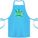 Highrish St. Patrick's Day Weed Drugs Funny Cotton Apron 100% Organic Turquoise