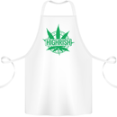 Highrish St. Patrick's Day Weed Drugs Funny Cotton Apron 100% Organic White