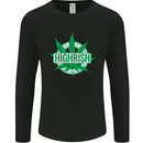 Highrish St. Patrick's Day Weed Drugs Funny Mens Long Sleeve T-Shirt Black
