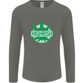 Highrish St. Patrick's Day Weed Drugs Funny Mens Long Sleeve T-Shirt Charcoal