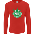 Highrish St. Patrick's Day Weed Drugs Funny Mens Long Sleeve T-Shirt Red