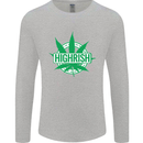 Highrish St. Patrick's Day Weed Drugs Funny Mens Long Sleeve T-Shirt Sports Grey