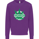Highrish St. Patrick's Day Weed Drugs Funny Mens Sweatshirt Jumper Purple