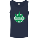 Highrish St. Patrick's Day Weed Drugs Funny Mens Vest Tank Top Navy Blue