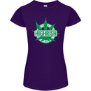 Highrish St. Patrick's Day Weed Drugs Funny Womens Petite Cut T-Shirt Purple