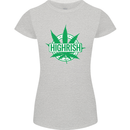 Highrish St. Patrick's Day Weed Drugs Funny Womens Petite Cut T-Shirt Sports Grey