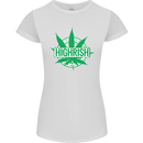 Highrish St. Patrick's Day Weed Drugs Funny Womens Petite Cut T-Shirt White