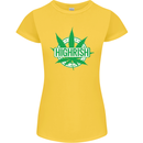 Highrish St. Patrick's Day Weed Drugs Funny Womens Petite Cut T-Shirt Yellow