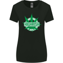 Highrish St. Patrick's Day Weed Drugs Funny Womens Wider Cut T-Shirt Black