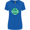 Highrish St. Patrick's Day Weed Drugs Funny Womens Wider Cut T-Shirt Royal Blue
