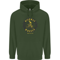 Highway Wheels Motocross Motorcycle Childrens Kids Hoodie Forest Green