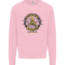 Highway Wheels Motocross Motorcycle Kids Sweatshirt Jumper Light Pink