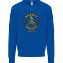 Highway Wheels Motocross Motorcycle Kids Sweatshirt Jumper Royal Blue