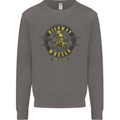 Highway Wheels Motocross Motorcycle Mens Sweatshirt Jumper Charcoal