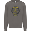 Highway Wheels Motocross Motorcycle Mens Sweatshirt Jumper Charcoal