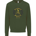 Highway Wheels Motocross Motorcycle Mens Sweatshirt Jumper Forest Green
