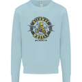 Highway Wheels Motocross Motorcycle Mens Sweatshirt Jumper Light Blue