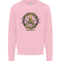 Highway Wheels Motocross Motorcycle Mens Sweatshirt Jumper Light Pink