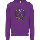 Highway Wheels Motocross Motorcycle Mens Sweatshirt Jumper Purple